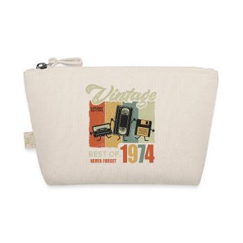 1974 Gift 1974 Vintage Retro Anniversary Gift - Organic Pouch - nature - Front