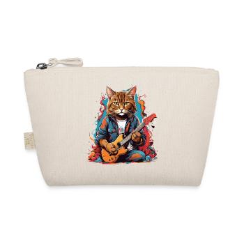 Cat With Guitar - Organic Pouch - nature - Front