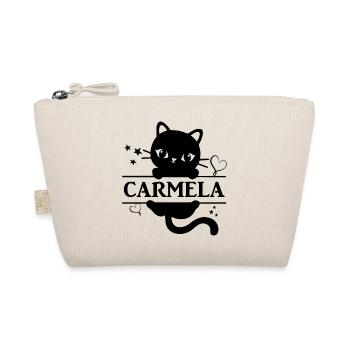 t-shirt Carmela t-shirt cat chat gato cat - Organic Pouch - nature - Front