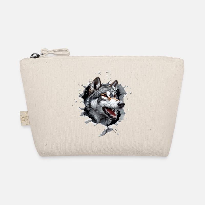 Funny Wolf Dog Organic Pouch