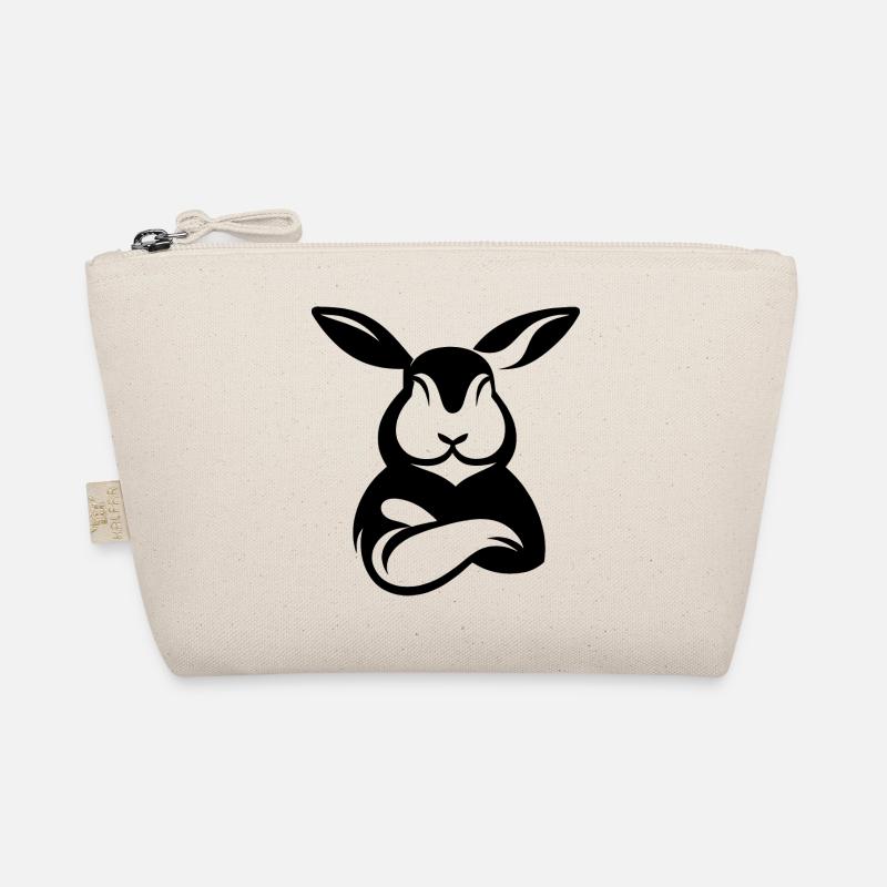 Lapin avec silhouette de bras croisés Trousse biologique