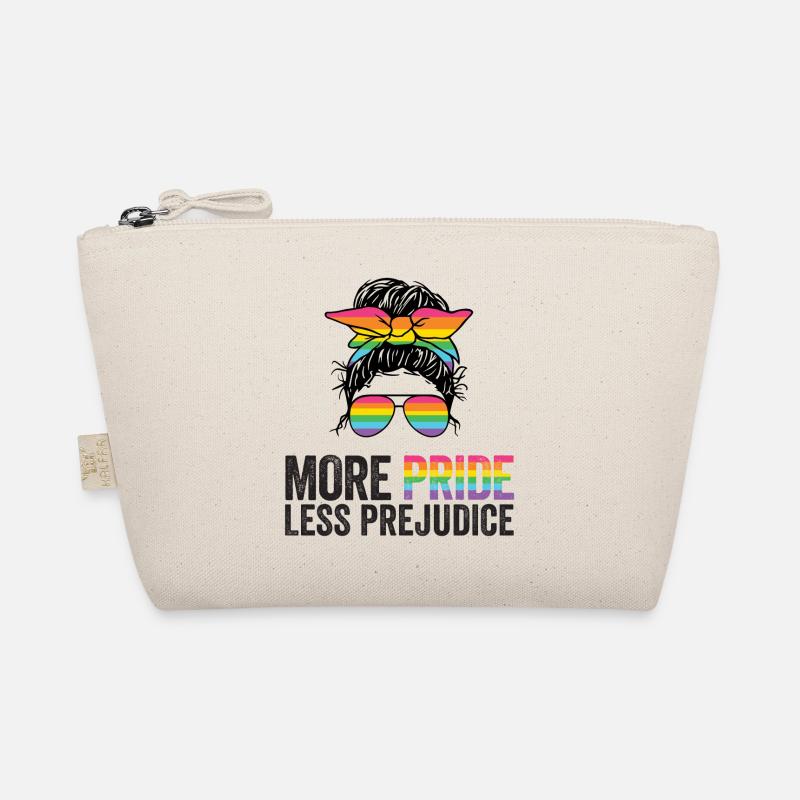 LGBT Pride Month - More Pride Less Prejudice - Organic Pouch - nature