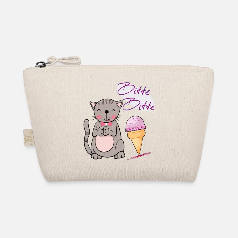 Katze mit Eistüte - Bio-Täschchen - Natur