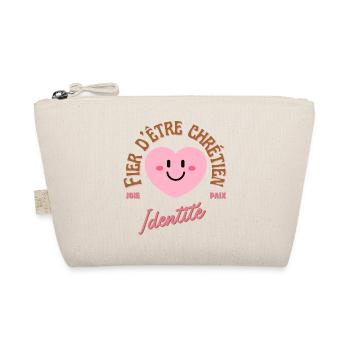Cœur positif avec message d'amour et paix - Trousse biologique - nature - Devant