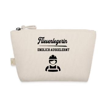 Fliesenlegerin Ausbildung Bestanden Azubi Handwerk - Bio-Täschchen - Natur - Vorne