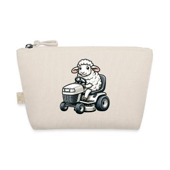 Sheep mowing lawn gardener horticulture landscape - Organic Pouch - nature - Front