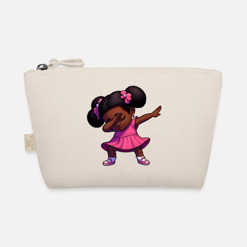 Lustiges süßes schwarzes Mädchen Dabbing Bio-Täschchen