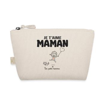 je t aime maman cadeau maman garçon fête des mères - Trousse biologique - nature - Devant