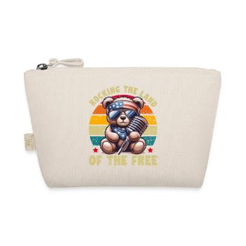 Ours mignon États-Unis Amérique Musique Patriote Rétro - Trousse biologique - nature - Devant