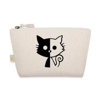 Chat yin et yang (noir) - Trousse biologique - nature - Devant