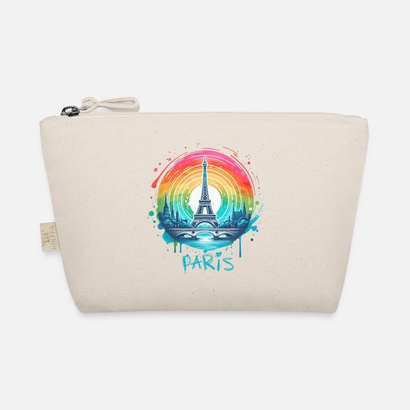 Pariser Eiffelturm mit Regenbogen-LGBT-Skyline Bio-Täschchen