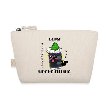 Niedliche Sushi Kawaii Grüne Rolle Lustiges Essen Cartoon - Bio-Täschchen - Natur - Vorne