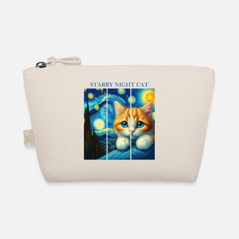 Starry Night Cat Organic Pouch