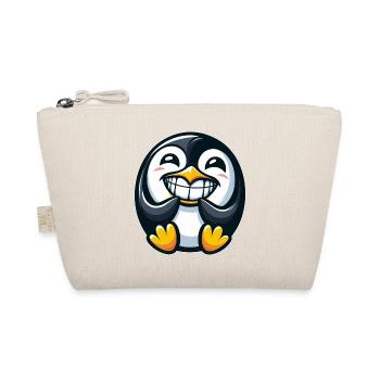 Cute Penguin Teeth Show Cartoon Illustration - Organic Pouch - nature - Front