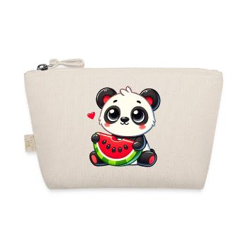 L’adorable panda déguste un morceau de pastèque - Trousse biologique - nature - Devant