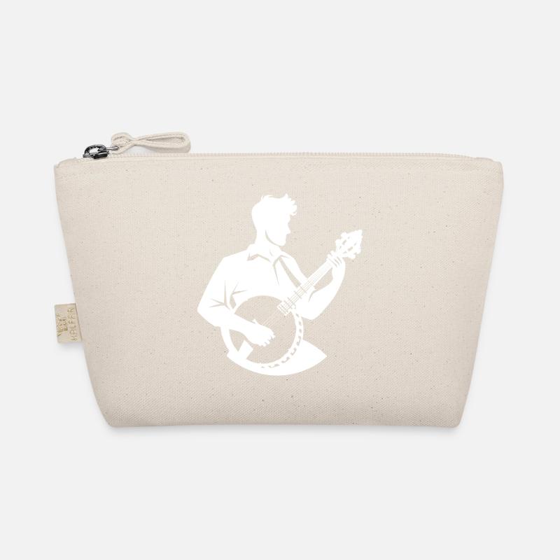 Banjo Player Drawing Organic Pouch
