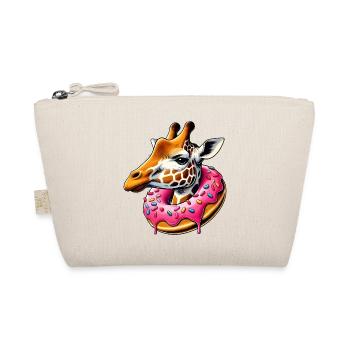 funny eye candy - giraffe with donut - Organic Pouch - nature - Front