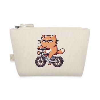Relaxed cat chilling on bike - Organic Pouch - nature - Front