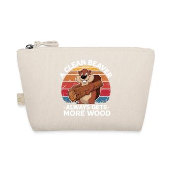 A Clean Beaver Always Gets More Wood Humor Adult - Organic Pouch - nature - Front