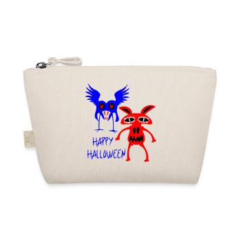 Gruselig-bunte Halloween-Monster - Bio-Täschchen - Natur - Vorne