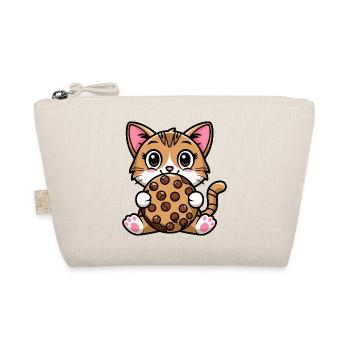 Bengalkatze nascht Cookie Cartoon - Bio-Täschchen - Natur - Vorne