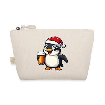 Pinguin Weihnachten Bier - Bio-Täschchen - Natur - Vorne