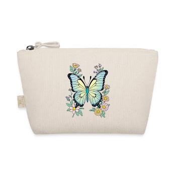 Papillon Bleu Avec Fleurs, Papillon - Trousse biologique - nature - Devant