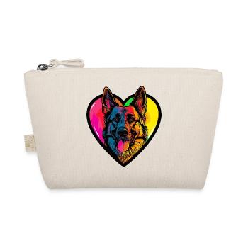 German Shepherd Dog Heart Dog Love - Organic Pouch - nature - Front