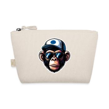 Affe Brille Cap - Bio-Täschchen - Natur - Vorne