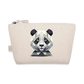 Gentle Power: Panda in Geometric Art - Organic Pouch - nature - Front