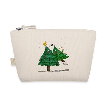 Cute Christmas Trees - Organic Pouch - nature - Front