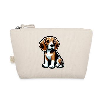 Niedlicher Hund Cartoon Beagle - Bio-Täschchen - Natur - Vorne