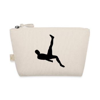 Soccer Player Overhead Kick Sports Gifts - Organic Pouch - nature - Front
