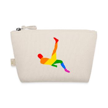 Rainbow Soccer Player - Organic Pouch - nature - Front