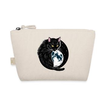 Schwarze Katze - Bio-Täschchen - Natur - Vorne