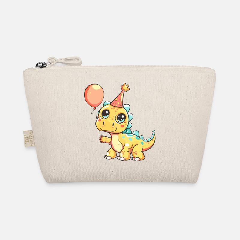 Dinosaur stegosaurus birthday comic Organic Pouch