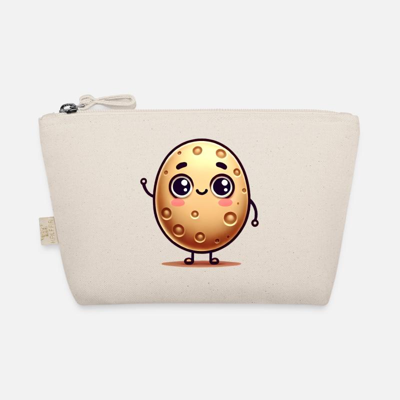 Happy Cartoon Potato Character Design Organic Pouch