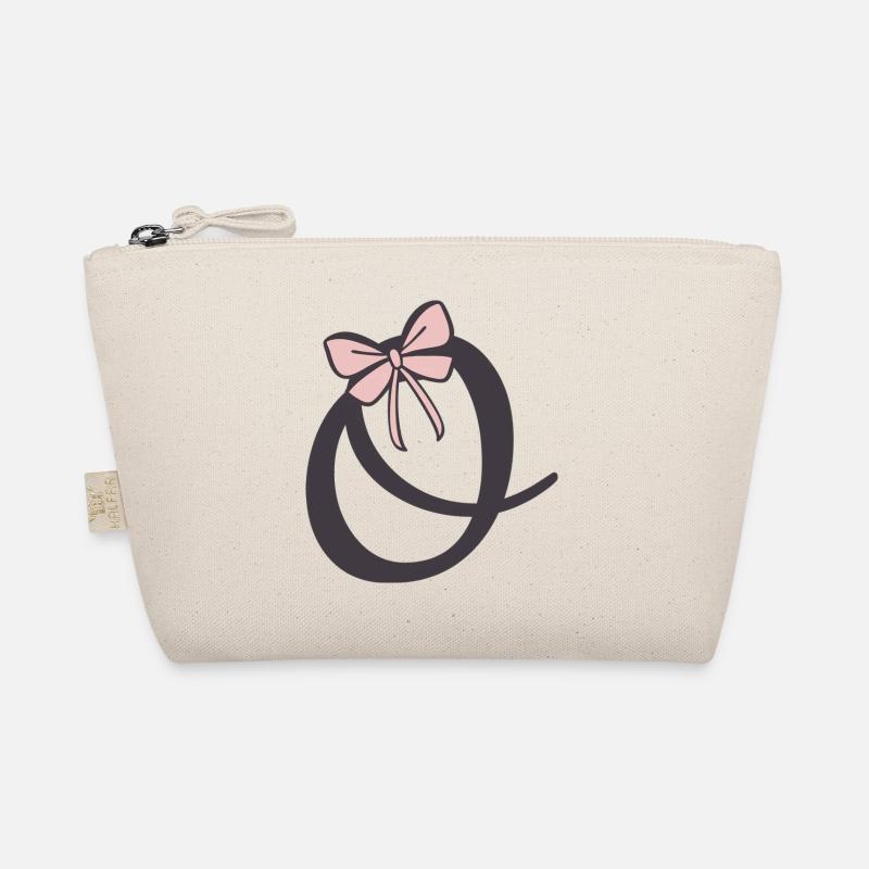 Initial letter O Ribbon Organic Pouch