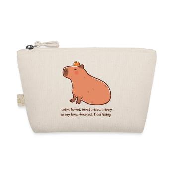 Relaxed Capybara – Flourishing Mood - Organic Pouch - nature - Front