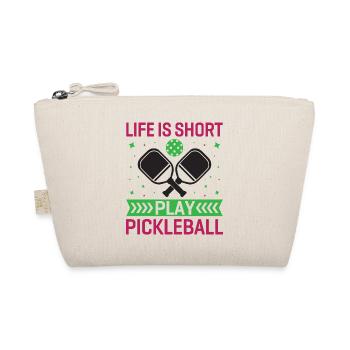 Das Leben ist kurz, spielen Sie Pickleball - Bio-Täschchen - Natur - Vorne