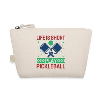 Das Leben ist kurz, spielen Sie Pickleball - Bio-Täschchen - Natur - Vorne