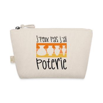 I can't I have pottery - Organic Pouch - nature - Front