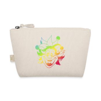 Rainbow Jester Smile Clown Kasper Fasching - Bio-Täschchen - Natur - Vorne