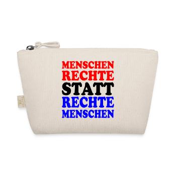 menschenrechte statt rechte menschen - Bio-Täschchen - Natur - Vorne
