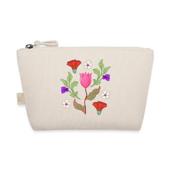 Tulip Bouquet Floral Pattern - Organic Pouch - nature - Front
