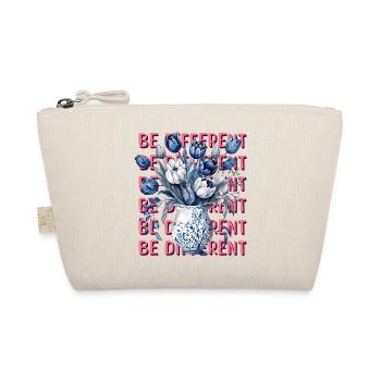 Be Different – Blue Tulips & Positivity - Organic Pouch - nature - Front