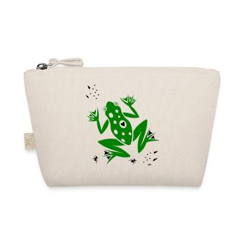 Frosch mit Herz und Ameisen - Bio-Täschchen - Natur - Vorne