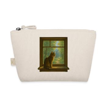 Katze am Fenster - Bio-Täschchen - Natur - Vorne
