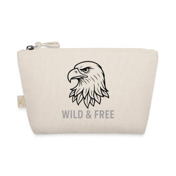 Eagle Head Wild and Free - Organic Pouch - nature - Front