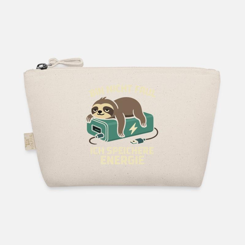 Faultier Spruch: Ich speichere Energie Bio-Täschchen